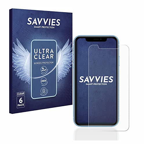 Savvies 6 Stück Schutzfolie für Apple iPhone XR / 11 Displayschutz-Folie Ultra-Transparent Savvies 6 Stück Schutzfolie für Apple iPhone XR / 11 Displayschutz-Folie Ultra-Transparent von Savvies