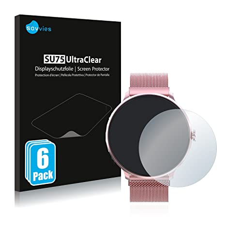 Savvies 6 Stück Schutzfolie für Bebinca Smartwatch Displayschutz-Folie Ultra-Transparent von Savvies