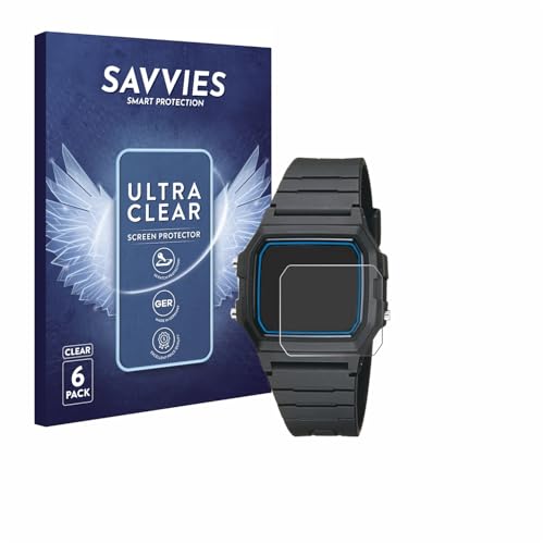 Savvies 6 Stück Schutzfolie für Casio F-105W-1AWYEF Displayschutz-Folie Ultra-Transparent Savvies 6 Stück Schutzfolie für Casio F-105W-1AWYEF Displayschutz-Folie Ultra-Transparent von Savvies
