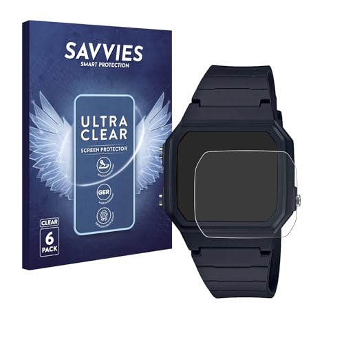 Savvies 6 Stück Schutzfolie für Casio Unisex F-91W Displayschutz-Folie Ultra-Transparent Savvies 6 Stück Schutzfolie für Casio Unisex F-91W Displayschutz-Folie Ultra-Transparent von Savvies