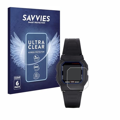 Savvies 6 Stück Schutzfolie für Casio W-800H-1AVES Displayschutz-Folie Ultra-Transparent Savvies 6 Stück Schutzfolie für Casio W-800H-1AVES Displayschutz-Folie Ultra-Transparent von Savvies