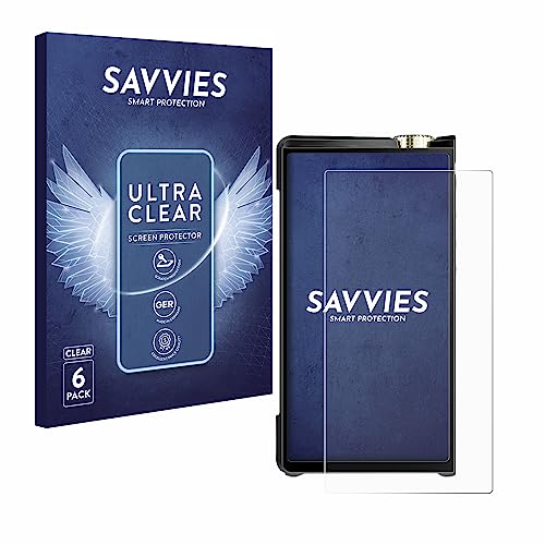 Savvies 6 Stück Schutzfolie für Cayin N8ii Displayschutz-Folie Ultra-Transparent von Savvies
