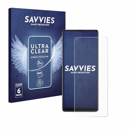 Savvies 6 Stück Schutzfolie für Cubot Max 3 Displayschutz-Folie Ultra-Transparent von Savvies