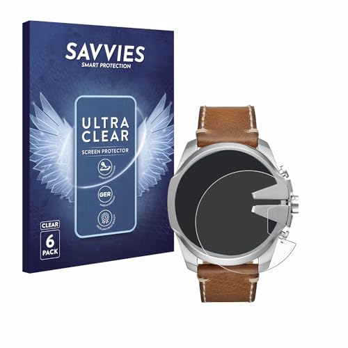 Savvies 6 Stück Schutzfolie für Diesel Mega Chief Displayschutz-Folie Ultra-Transparent Savvies 6 Stück Schutzfolie für Diesel Mega Chief Displayschutz-Folie Ultra-Transparent von Savvies
