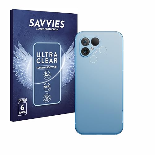 Savvies 6 Stück Schutzfolie für Fairphone 5 (NUR Kameraschutz) Displayschutz-Folie Ultra-Transparent von Savvies