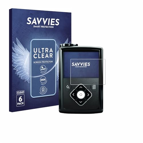 Savvies 6 Stück Schutzfolie für Medtronic Minimed 780G/ 770G/ 670G/ 640G/ 630G Displayschutz-Folie Ultra-Transparent Savvies 6 Stück Schutzfolie für Medtronic Minimed 780G/ 770G/ 670G/ 640G/ 630G Displayschutz-Folie Ultra-Transparent von Savvies
