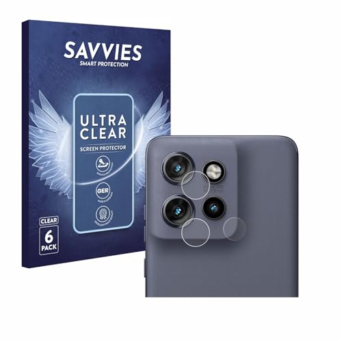 Savvies 6 Stück Schutzfolie für Motorola Edge 50 Neo (NUR Kameraschutz) Displayschutz-Folie Ultra-Transparent von Savvies