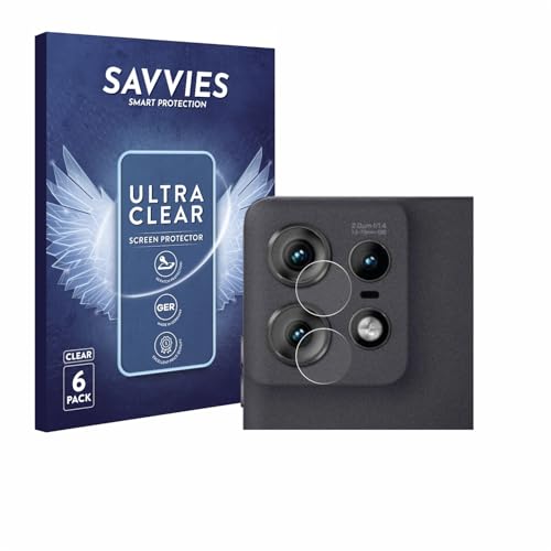 Savvies 6 Stück Schutzfolie für Motorola Edge 50 Pro (NUR Kameraschutz) Displayschutz-Folie Ultra-Transparent von Savvies