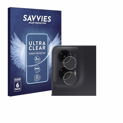 Savvies 6 Stück Schutzfolie für Motorola Moto G24 Power (NUR Kameraschutz) Displayschutz-Folie Ultra-Transparent von Savvies
