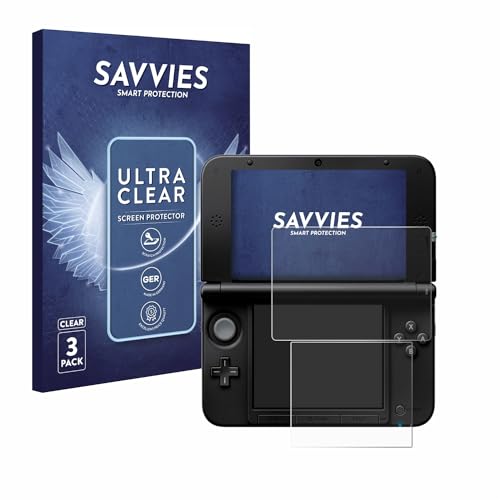 Savvies 6 Stück Schutzfolie für Nintendo 3DS XL SPM7800 Displayschutz-Folie Ultra-Transparent von Savvies