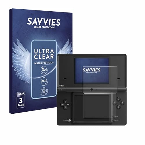 Savvies 6 Stück Schutzfolie für Nintendo DSi Displayschutz-Folie Ultra-Transparent von Savvies