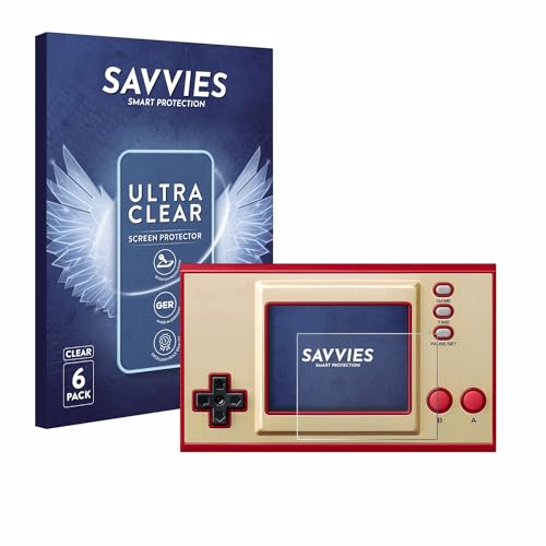 Savvies 6 Stück Schutzfolie für Nintendo Game & Watch The Legend of Zelda Displayschutz-Folie Ultra-Transparent von Savvies