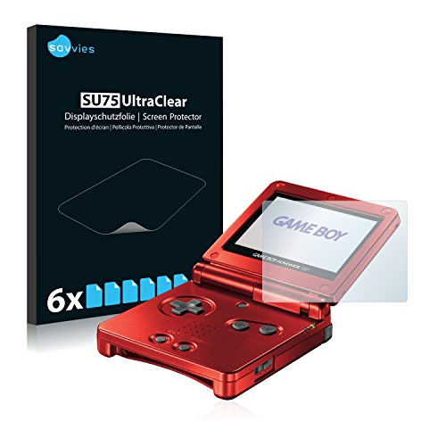 Savvies 6 Stück Schutzfolie für Nintendo Gameboy Advance GBA SP Displayschutz-Folie Ultra-Transparent von Savvies