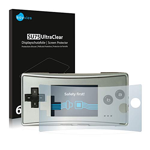 Savvies 6 Stück Schutzfolie für Nintendo Gameboy Micro Displayschutz-Folie Ultra-Transparent von Savvies