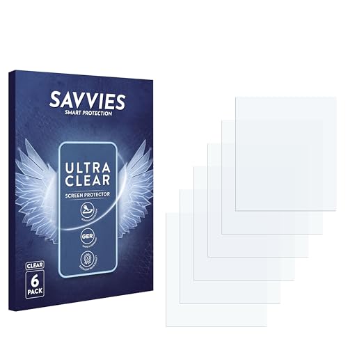 Savvies 6 Stück Schutzfolie für Pebble Smartwatch Displayschutz-Folie Ultra-Transparent von Savvies