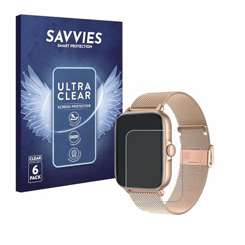 Savvies 6 Stück Schutzfolie für Pireware Elegance 3 1.69" Displayschutz-Folie Ultra-Transparent von Savvies