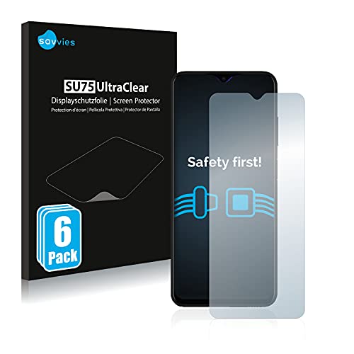 Savvies 6 Stück Schutzfolie für Samsung Galaxy A03s Displayschutz-Folie Ultra-Transparent von Savvies