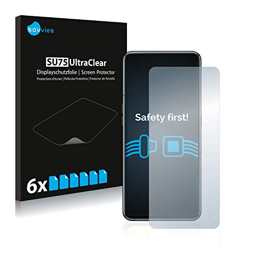 Savvies 6 Stück Schutzfolie für Samsung Galaxy A80 Displayschutz-Folie Ultra-Transparent von Savvies