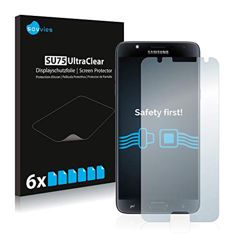 Savvies 6 Stück Schutzfolie für Samsung Galaxy J7 Duo 2018 Displayschutz-Folie Ultra-Transparent von Savvies
