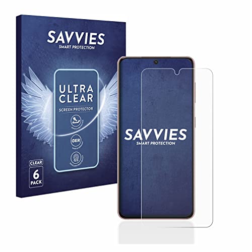 Savvies 6 Stück Schutzfolie für Samsung Galaxy S21 / 5G Displayschutz-Folie Ultra-Transparent von Savvies
