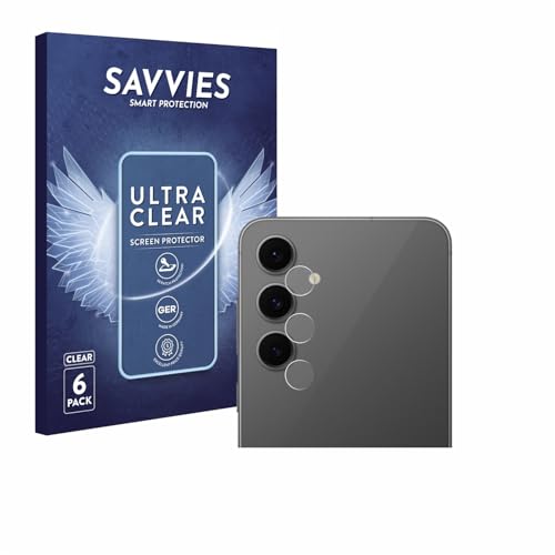 Savvies 6 Stück Schutzfolie für Samsung Galaxy S24 FE (NUR Kameraschutz) Displayschutz-Folie Ultra-Transparent von Savvies