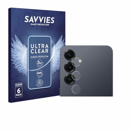 Savvies 6 Stück Schutzfolie für Samsung Galaxy S25 (NUR Kameraschutz) Displayschutz-Folie Ultra-Transparent von Savvies
