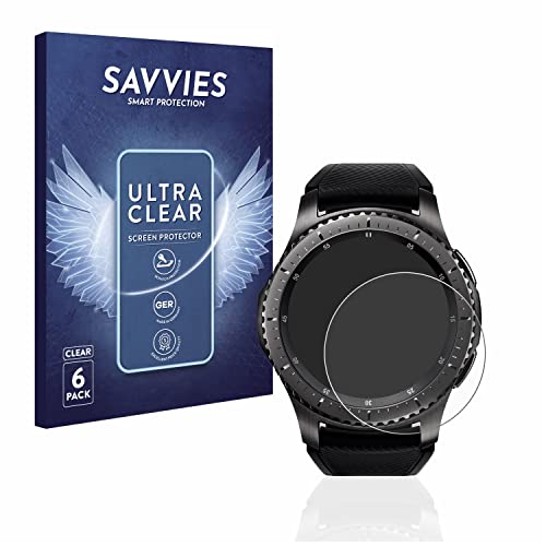 Savvies 6 Stück Schutzfolie für Samsung Gear S3 Frontier / S3 Classic Displayschutz-Folie Ultra-Transparent Savvies 6 Stück Schutzfolie für Samsung Gear S3 Frontier / S3 Classic Displayschutz-Folie Ultra-Transparent von Savvies