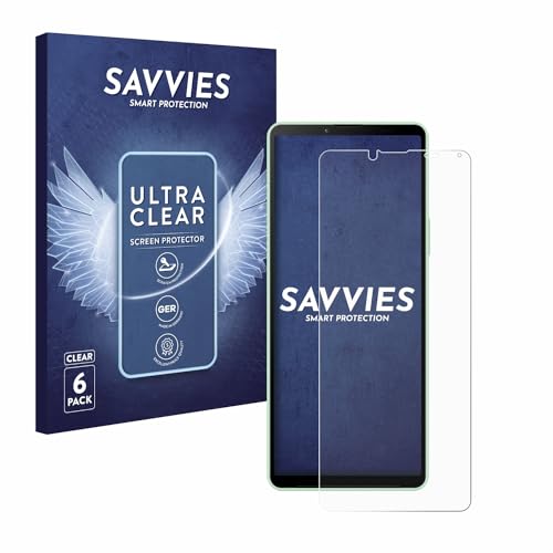 Savvies 6 Stück Schutzfolie für Sony Xperia 10 V Displayschutz-Folie Ultra-Transparent von Savvies