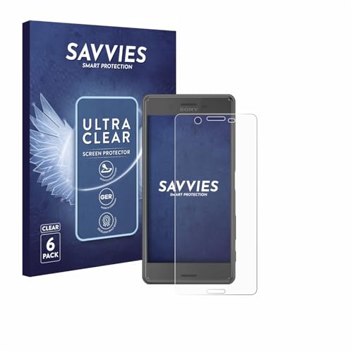 Savvies 6 Stück Schutzfolie für Sony Xperia X Performance Displayschutz-Folie Ultra-Transparent von Savvies