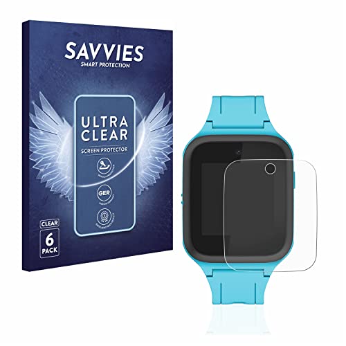 Savvies 6 Stück Schutzfolie für TCL Movetime FamilyWatch Kids MT40X Displayschutz-Folie Ultra-Transparent Savvies 6 Stück Schutzfolie für TCL Movetime FamilyWatch Kids MT40X Displayschutz-Folie Ultra-Transparent von Savvies