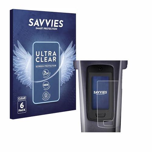 Savvies 6 Stück Schutzfolie für TQ HPR50 E-Bike System Displayschutz-Folie Ultra-Transparent von Savvies