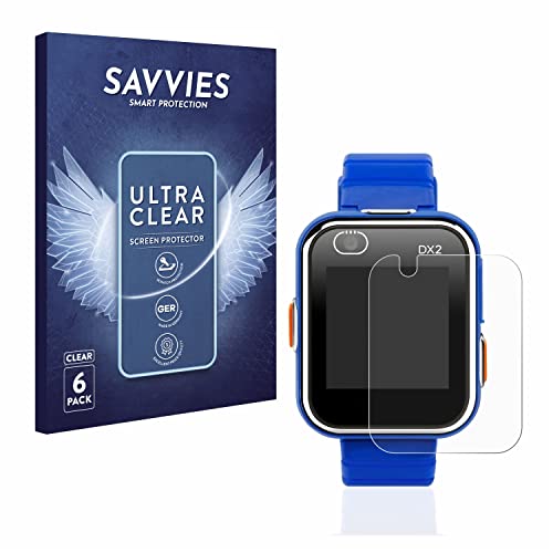 Savvies 6 Stück Schutzfolie für Vtech Kidizoom Smart Watch DX2 Displayschutz-Folie Ultra-Transparent Savvies 6 Stück Schutzfolie für Vtech Kidizoom Smart Watch DX2 Displayschutz-Folie Ultra-Transparent von Savvies