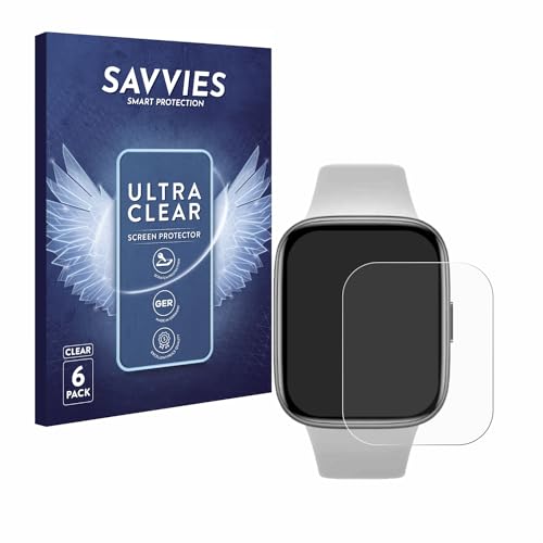 Savvies 6 Stück Schutzfolie für Xiaomi Redmi Watch 3 Active Displayschutz-Folie Ultra-Transparent Savvies 6 Stück Schutzfolie für Xiaomi Redmi Watch 3 Active Displayschutz-Folie Ultra-Transparent von Savvies