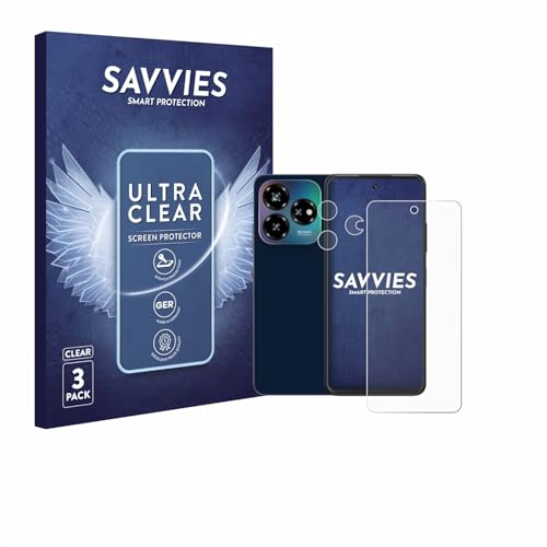Savvies 6 Stück Schutzfolie für ZTE Blade V60 Vita (Display+Kamera) Displayschutz-Folie Ultra-Transparent von Savvies