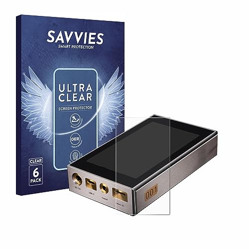 Savvies 6 Stück Schutzfolie für iBasso DX320 Max Ti Displayschutz-Folie Ultra-Transparent von Savvies