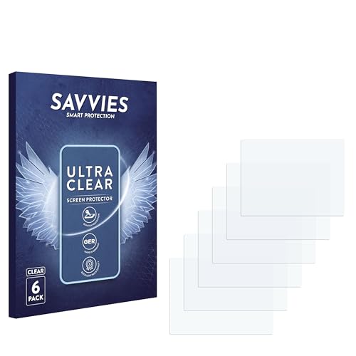 Savvies 6x Schutzfolie 3" für Kameras mit 3,0 Zoll (7.6 cm) [60 x 45 mm, 4:3] Displayschutz-Folie Ultra-Transparent von Savvies