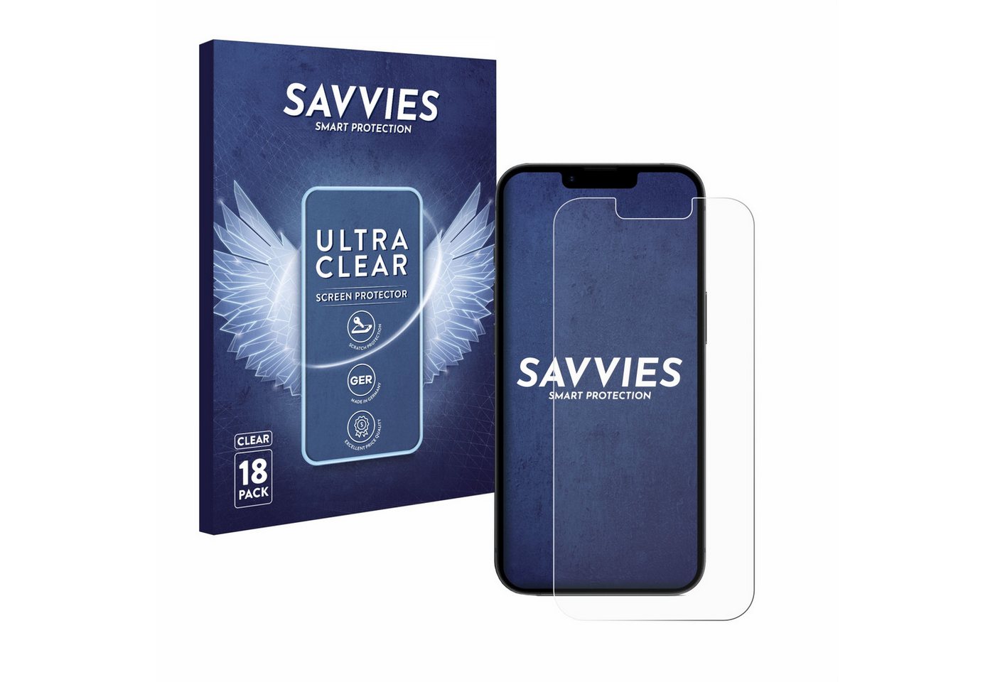 Savvies Displayschutzfolie Schutzfolie für Apple iPhone 16e, 18 Stück, Displayschutz Schutz Folie Klar Transparent Savvies Displayschutzfolie Schutzfolie für Apple iPhone 16e, 18 Stück, Displayschutz Schutz Folie Klar Transparent von Savvies