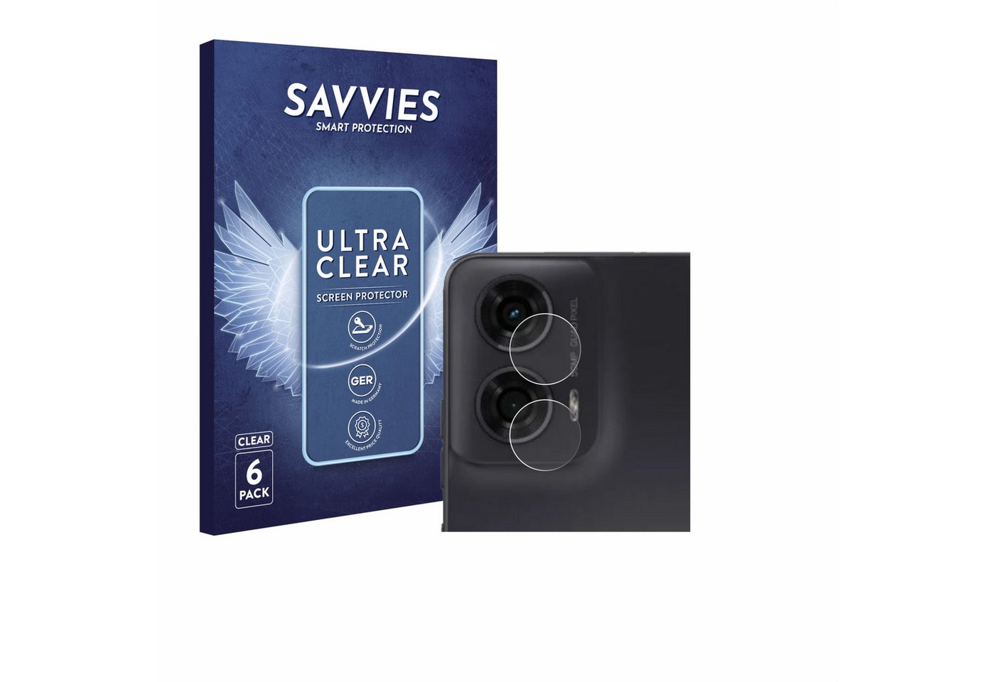 Savvies Displayschutzfolie Schutzfolie für Motorola Moto G24 Power (NUR Kameraschutz), 6 Stück, 6 Stück, Displayschutz Schutz Folie Klar Transparent von Savvies