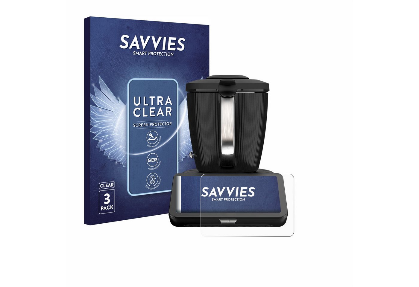 Savvies Displayschutzfolie Schutzfolie für Vorwerk Thermomix TM7, 3 Stück, Displayschutz Schutz Folie Klar Transparent Savvies Displayschutzfolie Schutzfolie für Vorwerk Thermomix TM7, 3 Stück, Displayschutz Schutz Folie Klar Transparent von Savvies