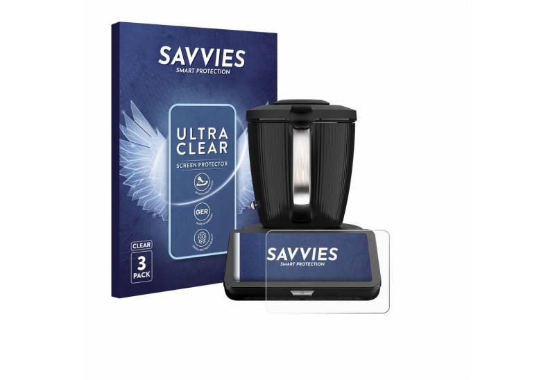 Savvies Displayschutzfolie Schutzfolie für Vorwerk Thermomix TM7, 3 Stück, 3 Stück, Displayschutz Schutz Folie Klar Transparent von Savvies