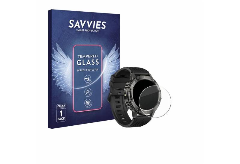 Savvies Displayschutzglas Schutzglas für TIMU S81-BK 1.45", Displayschutz 9H Glas Klar Transparent von Savvies