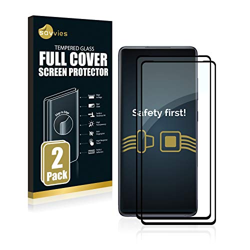 Savvies Full-Cover Schutzglas für Samsung Galaxy S20 FE 5G (2 Stück) Full Screen Echtglas, 9H Härte, Schwarz von Savvies