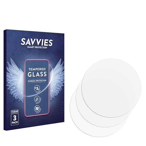 Savvies Panzer Schutz Glas für Matrix Industries PowerWatch 2 (3 Stück) 9H Hartglas, Anti-Fingerprint, Displayschutz von Savvies