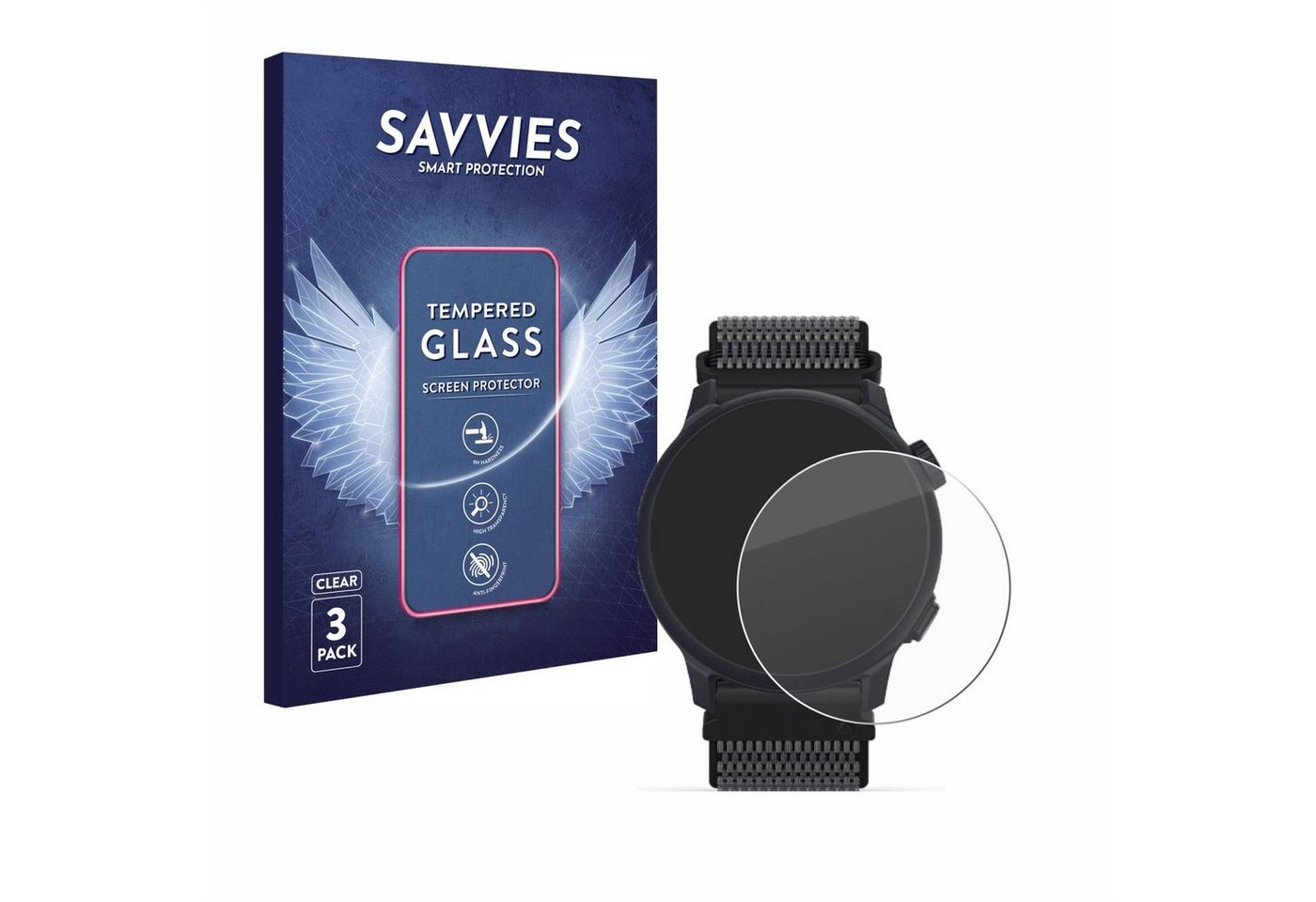 Savvies Displayschutzglas Schutzglas für Coros Pace 2, 3 Stück, Displayschutz 9H Glas Klar Transparent Savvies Displayschutzglas Schutzglas für Coros Pace 2, 3 Stück, Displayschutz 9H Glas Klar Transparent von Savvies