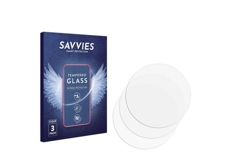 Savvies Panzerglas für Matrix Industries PowerWatch 2, Displayschutzglas, 3 Stück, Schutzglas Echtglas 9H Härte klar Anti-Fingerprint von Savvies