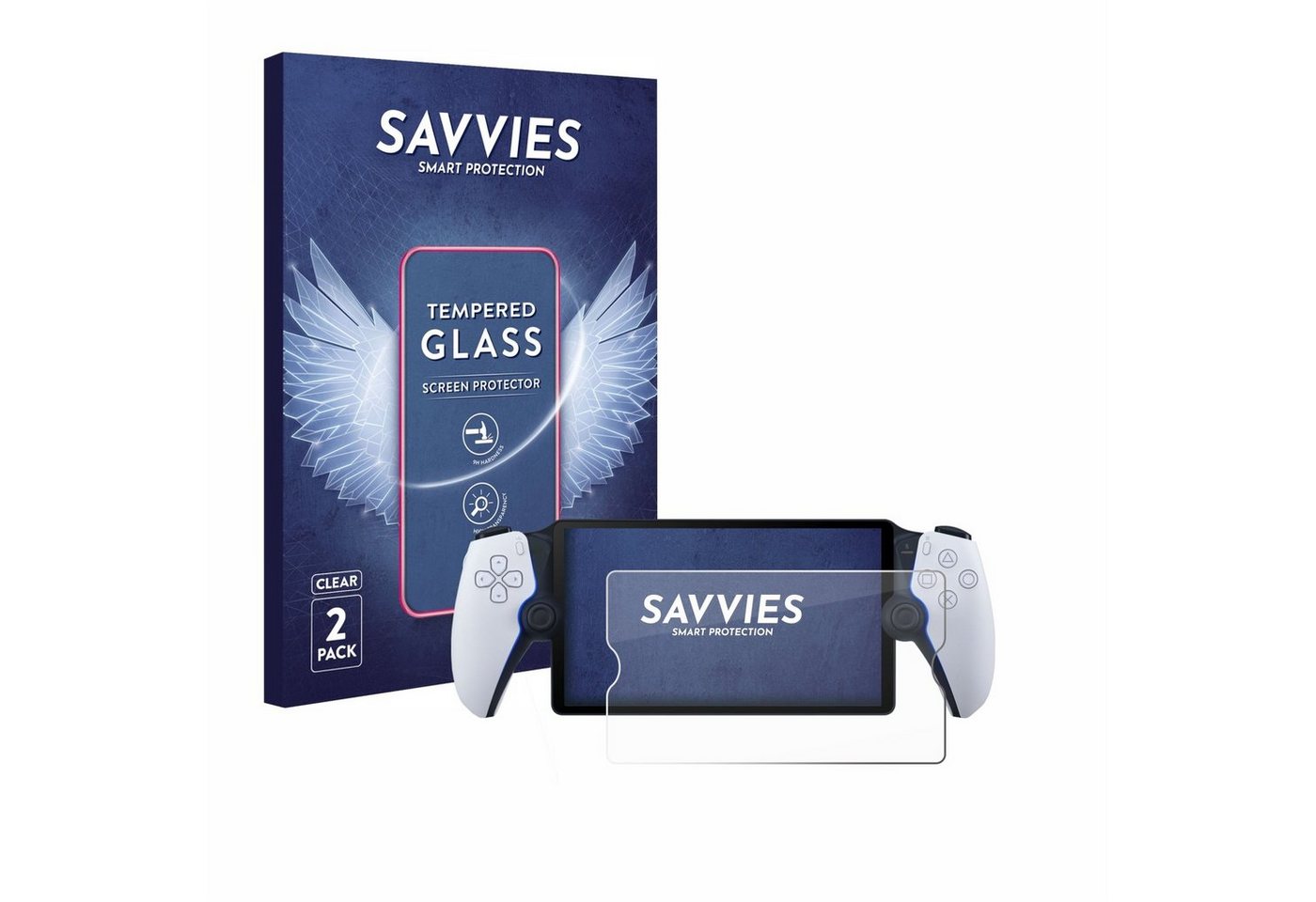 Savvies Displayschutzglas Schutzglas für Sony Playstation Portal, 2 Stück, 2 Stück, Displayschutz 9H Glas Klar Transparent Savvies Displayschutzglas Schutzglas für Sony Playstation Portal, 2 Stück, 2 Stück, Displayschutz 9H Glas Klar Transparent von Savvies