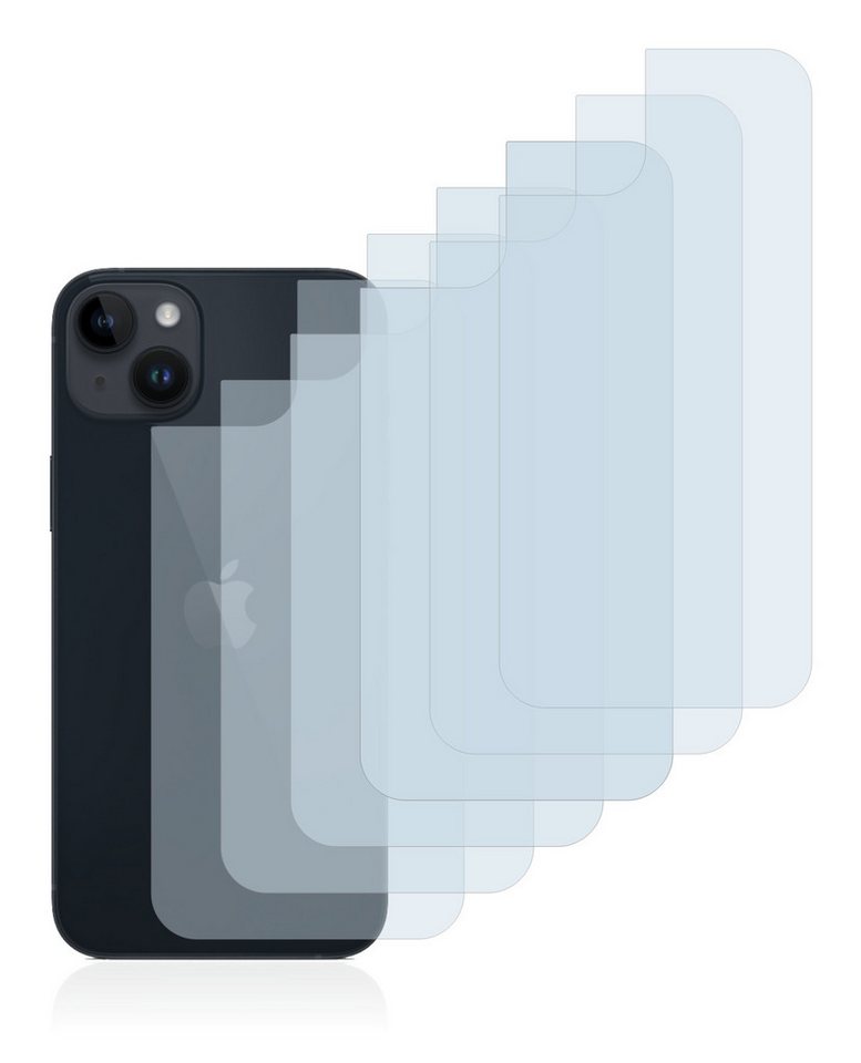 Savvies Schutzfolie für Apple iPhone 14 Plus (Rückseite), Displayschutzfolie, 6 Stück, Folie klar von Savvies