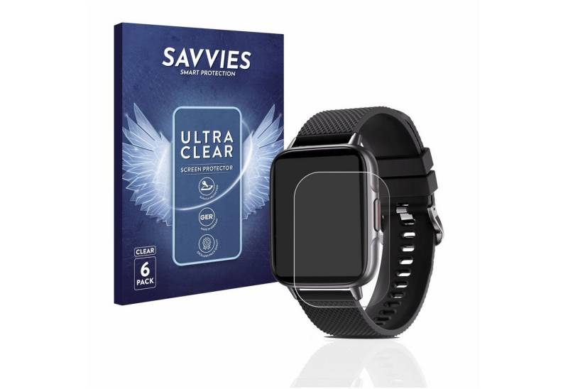 Savvies Schutzfolie für Bozlun 1.7 Smartwatch 2022, Displayschutzfolie, 6 Stück, Folie klar" von Savvies