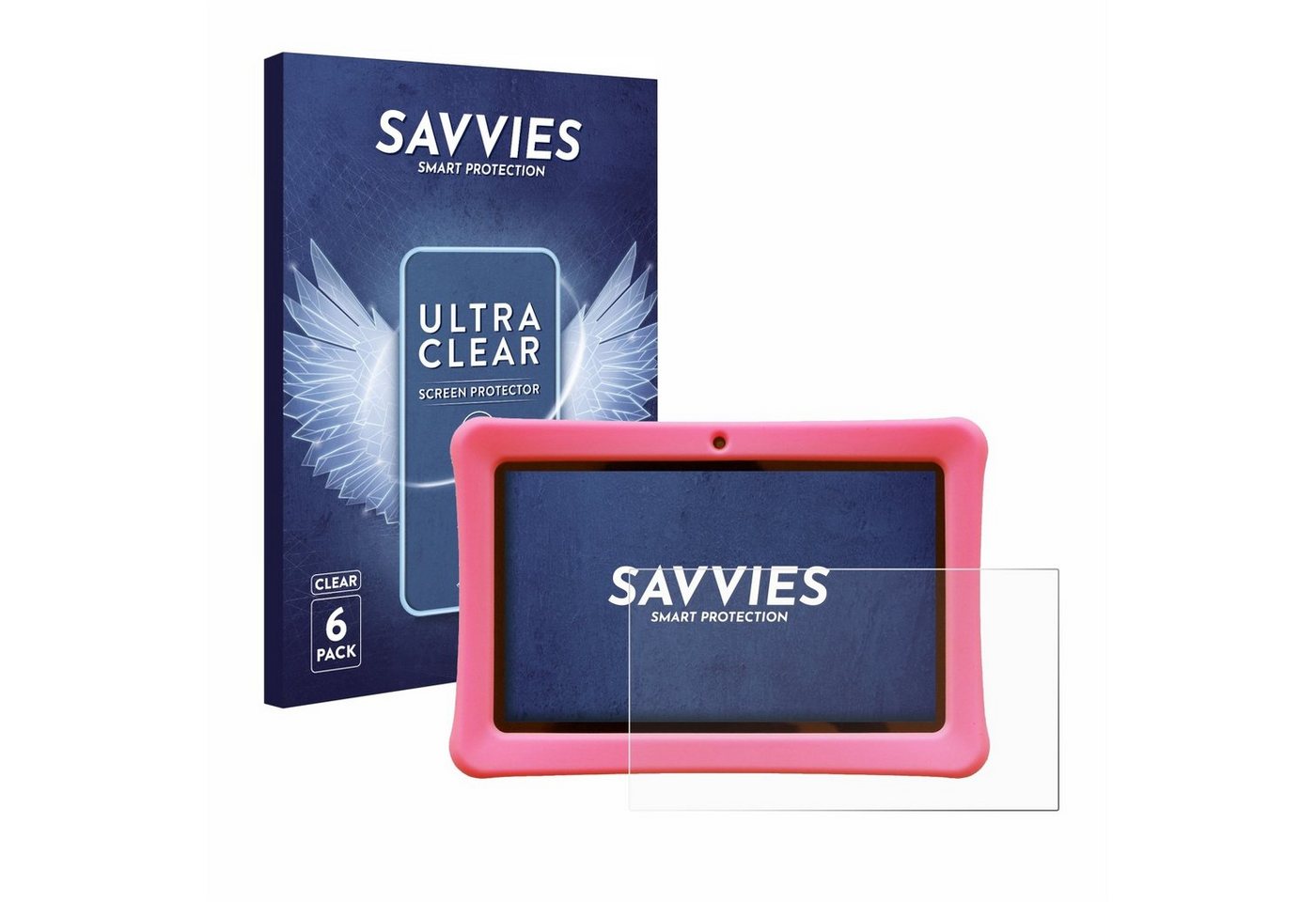 Savvies Schutzfolie für Contixo Kids 7 Tablet, Displayschutzfolie, 6 Stück, Folie klar" von Savvies