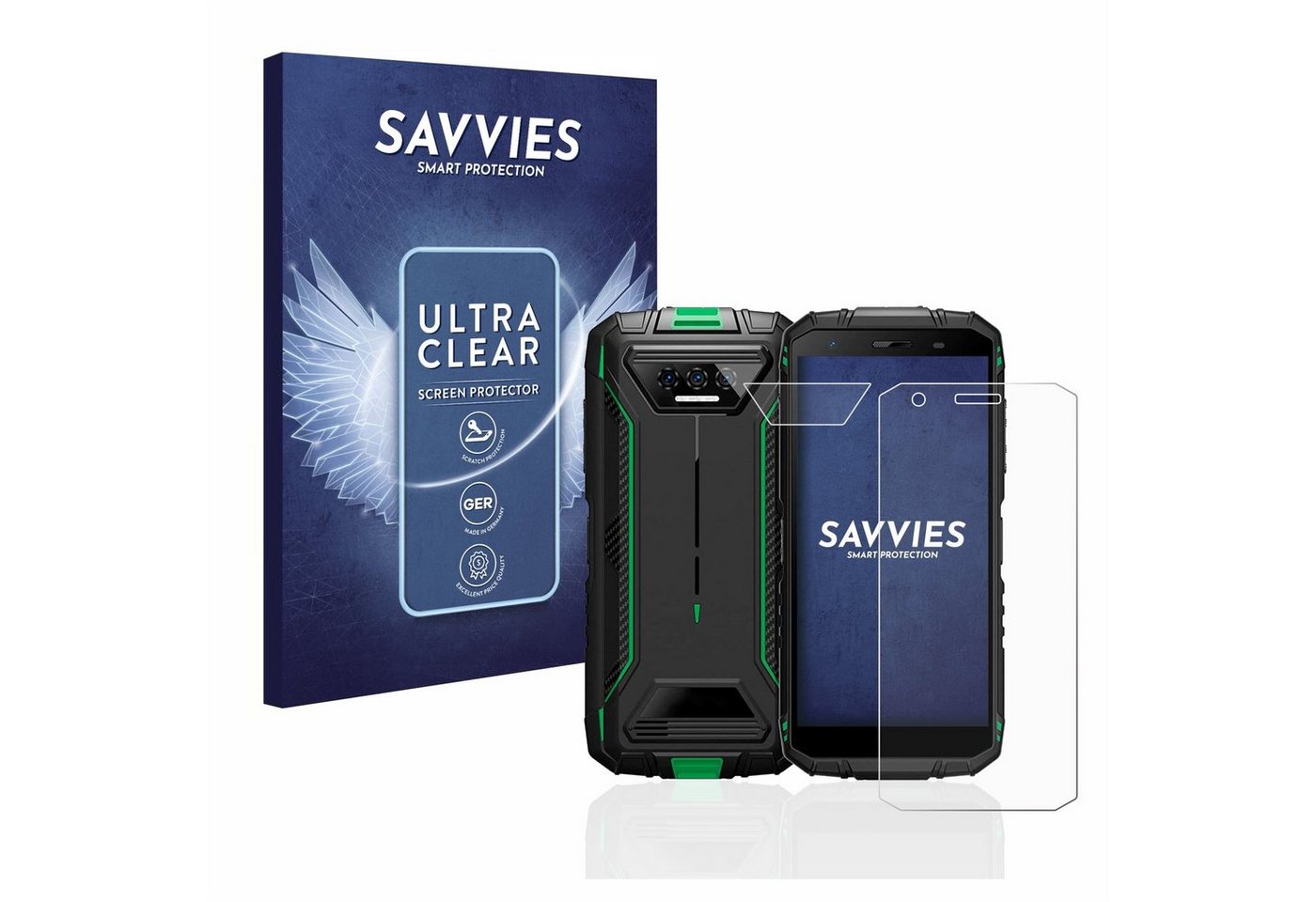 Savvies Schutzfolie für Doogee S41 Pro (Display+Kamera), Displayschutzfolie, 18 Stück, Folie klar von Savvies